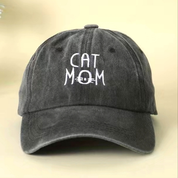 Accessories - Cat Mom Distressed Baseball Cap, NWT